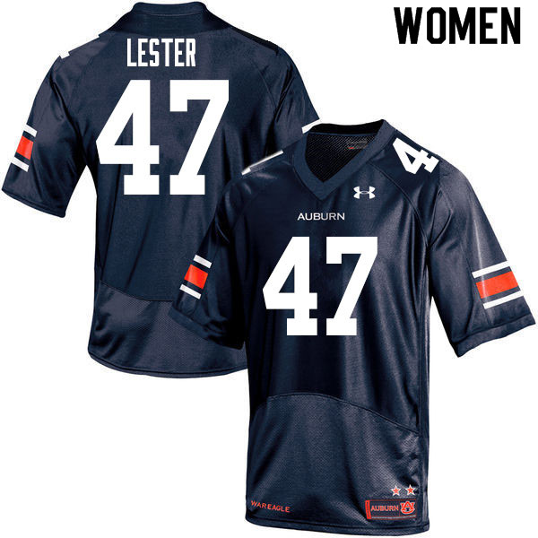 Women #47 Barton Lester Auburn Tigers College Football Jerseys Sale-Navy